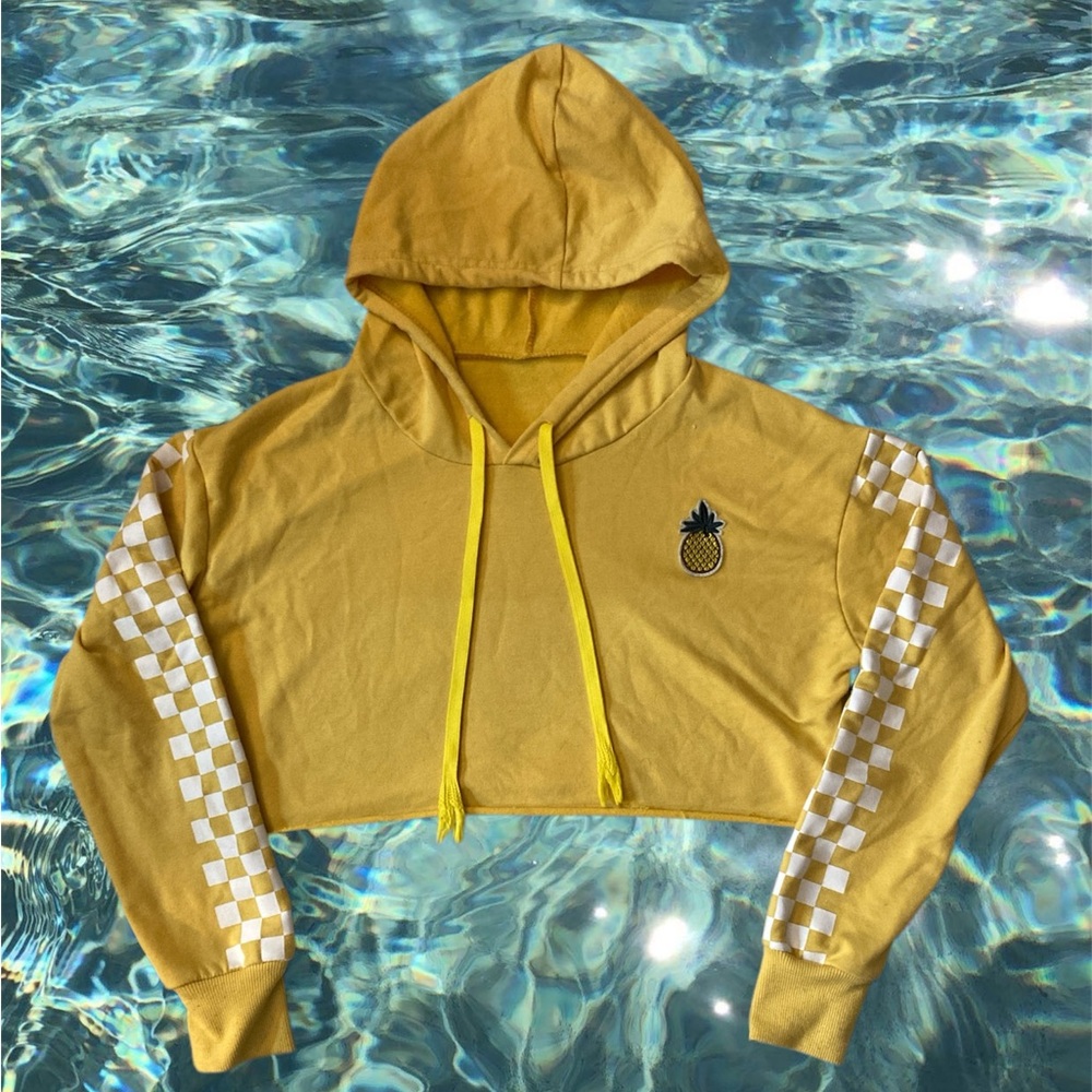 Pineapple crop top hoodie